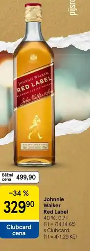 Tesco Johnnie Walker Red Label nabídka