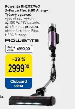 Tesco Rowenta RH2037WO X-Force Flex 9.60 Allergy Tyčový vysavač nabídka