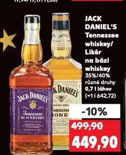 Kaufland Jack daniel's whiskey a likér na bázi whisky nabídka