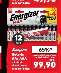 Kaufland Energizer baterie aa nabídka