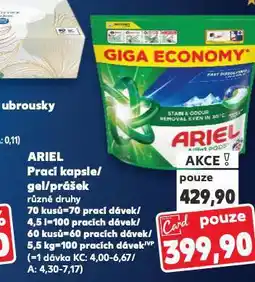 Kaufland Ariel prací kapsle nabídka
