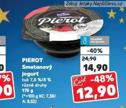 Kaufland Pierot smetanový jogurt nabídka
