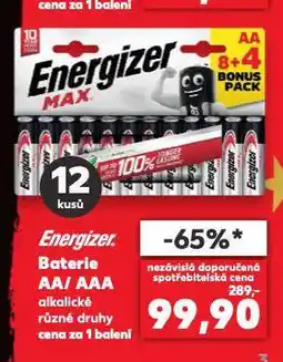 Kaufland Energizer baterie aaa nabídka