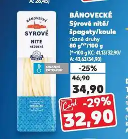 Kaufland Bánovecké sýrové špagety nabídka