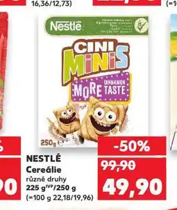 Kaufland Nestlé dětské cereálie nabídka