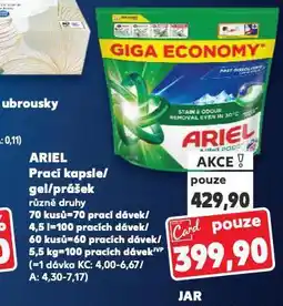 Kaufland Ariel prací gel nabídka
