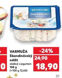 Kaufland Varmuža skandinávský sleďový salát s jogurtem nabídka