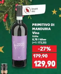 Kaufland Primitivo di manduria nabídka
