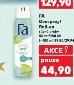 Kaufland Fa deospray nabídka