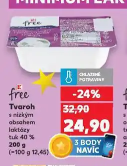 Kaufland Free tvaroh nabídka