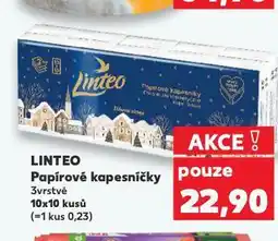 Kaufland Linteo papírové kapesníky nabídka