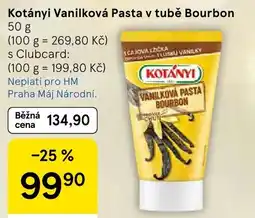 Tesco Kotányi Vanilková Pasta v tubě Bourbon nabídka