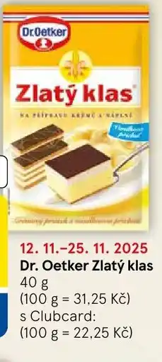 Tesco Dr. Oetker Zlatý klas nabídka
