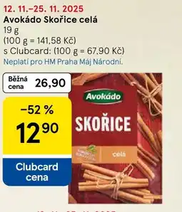Tesco Avokádo Skořice celá nabídka