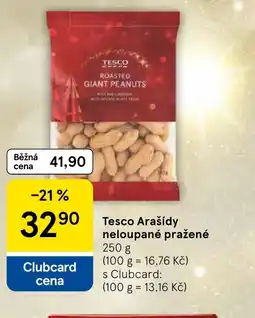 Tesco Tesco Arašídy neloupané pražené nabídka