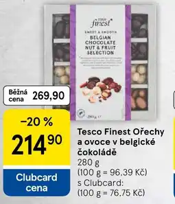Tesco Tesco Finest Ořechy a ovoce v belgické čokoládě nabídka