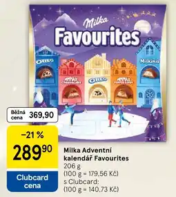 Tesco Milka Adventní kalendář Favourites nabídka