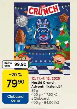 Tesco Nestlé Crunch Adventní kalendář nabídka