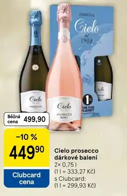 Tesco Cielo prosecco dárkové balení nabídka