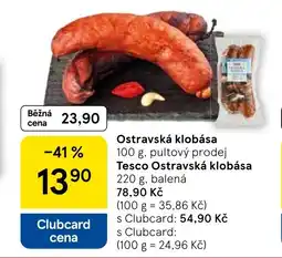 Tesco Ostravská klobása nabídka