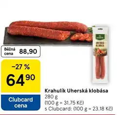Tesco Krahulík Uherská klobása nabídka