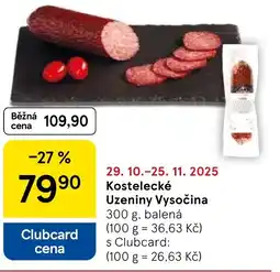 Tesco Kostelecké Uzeniny Vysočina nabídka