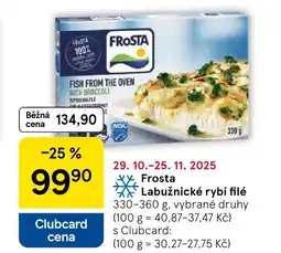 Tesco FROSTA Labužnické rybí filé nabídka