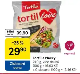 Tesco Tortilla Placky nabídka