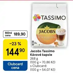 Tesco Jacobs Tassimo Kávové kapsle nabídka