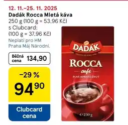 Tesco Dadák Rocca Mletá káva nabídka