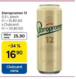 Tesco Staropramen 12 nabídka