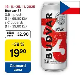 Tesco Budvar 33 nabídka
