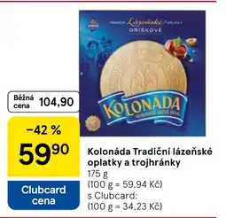 Tesco Kolonáda Tradiční lázeňské oplatky a trojhránky nabídka