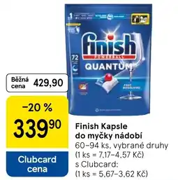 Tesco Finish Kapsle do myčky nádobí nabídka