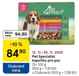 Tesco Pet Specialist kapsičky pro psy nabídka