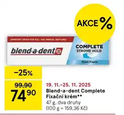 Tesco Blend-a-dent Complete Fixační krém nabídka