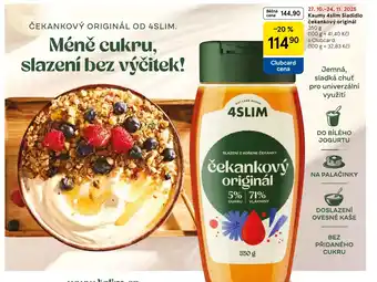 Tesco Kaumy 4slim Sladidlo čekankový originál nabídka