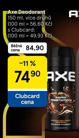 Tesco Axe Deodorant nabídka
