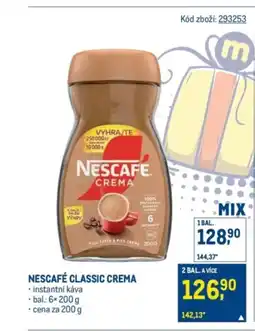 Makro NESCAFÉ Classic crema nabídka