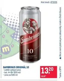 Makro Gambrinus Originál 10 nabídka