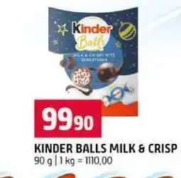 Terno KINDER BALLS MILK & CRISP 90 g nabídka
