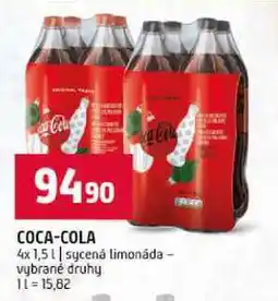 Terno COCA-COLA 4x 1,5 l nabídka