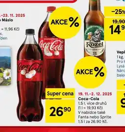 Tesco Coca cola, fanta, sprite nabídka