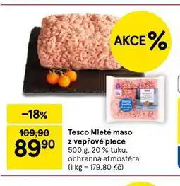 Tesco Mleté maso z vepřové plece nabídka