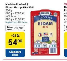 Tesco Madeta jihočeský eidam plátky 30% nabídka