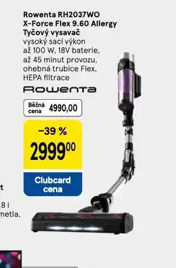 Tesco Rowenty tyčový vysavač nabídka