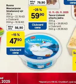 Tesco Mascarpone smetanový sýr nabídka