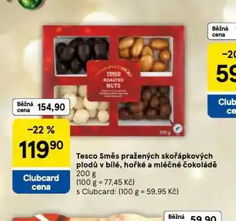 Tesco Směs pražených skořápkových plodů v čokoládě nabídka