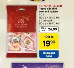 Tesco Vánoční roksové lízátko nabídka