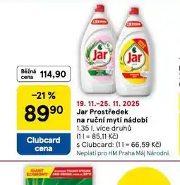 Tesco Jar prostředek na nádobí nabídka